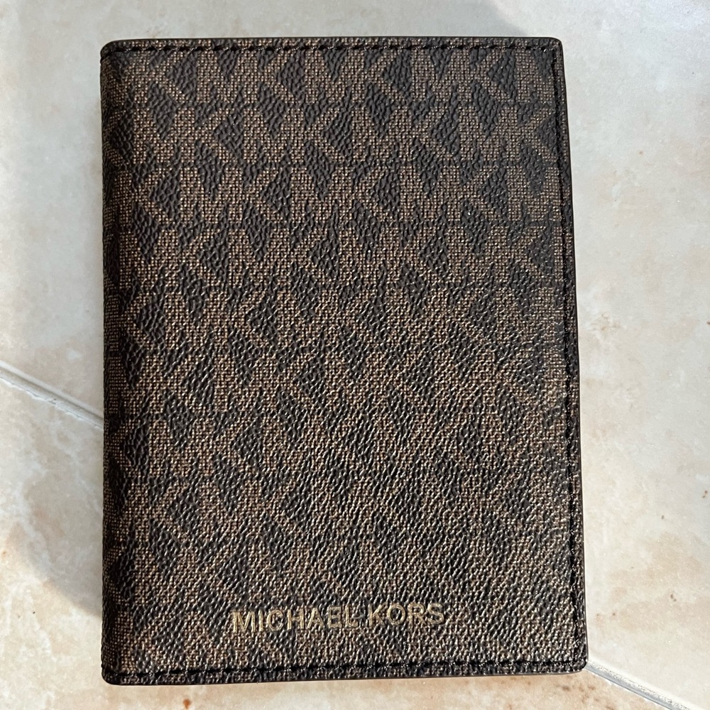 Michael Kors Brown Passport Holder